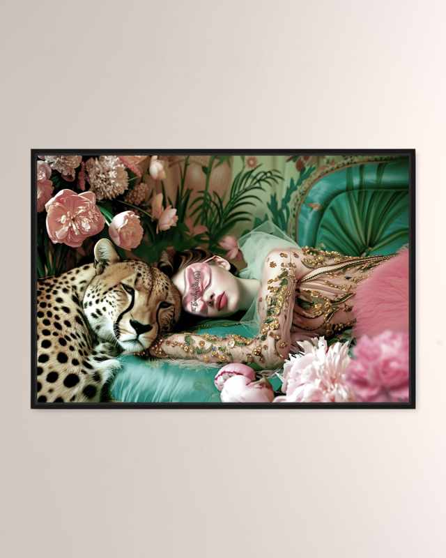 "Sleeping Beauties" Hand-Embellished Giclee